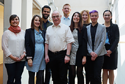 The Steering Group with Prof Stratmann (centre), Ilka Schießler-Gäbler (left) and Kerstin Dübner-Gee (right)