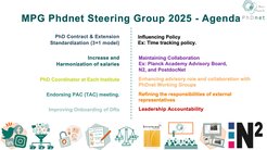 Steering Group Agenda 2025 - summary