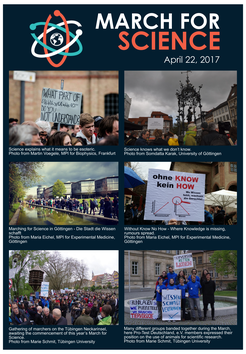 March for Science at various cities in Germany. Collage by Matthew Cheng.
